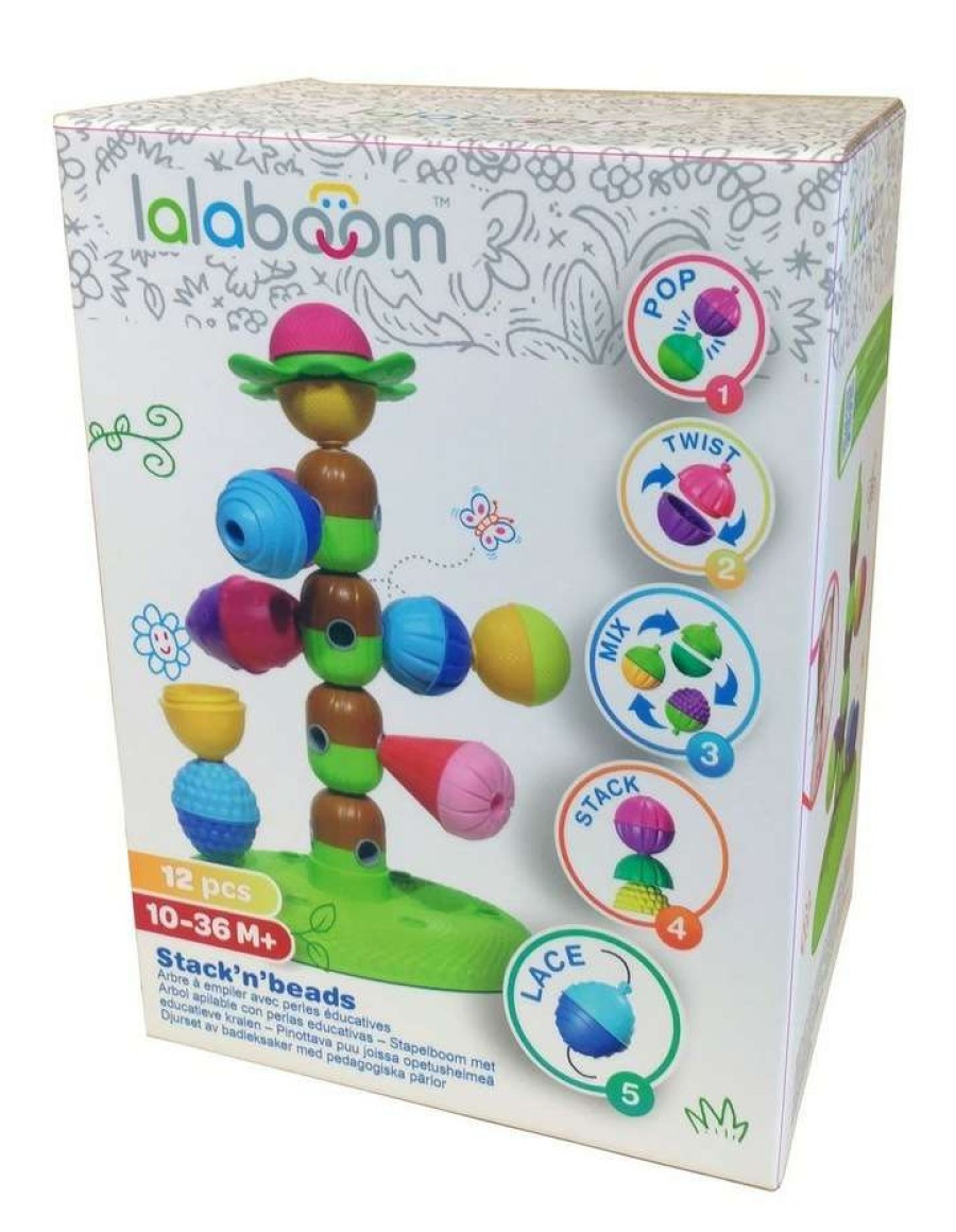 Nursery Toys * | Lalaboom Stack 'N Beads & 6-Piece Beads Set Assorted