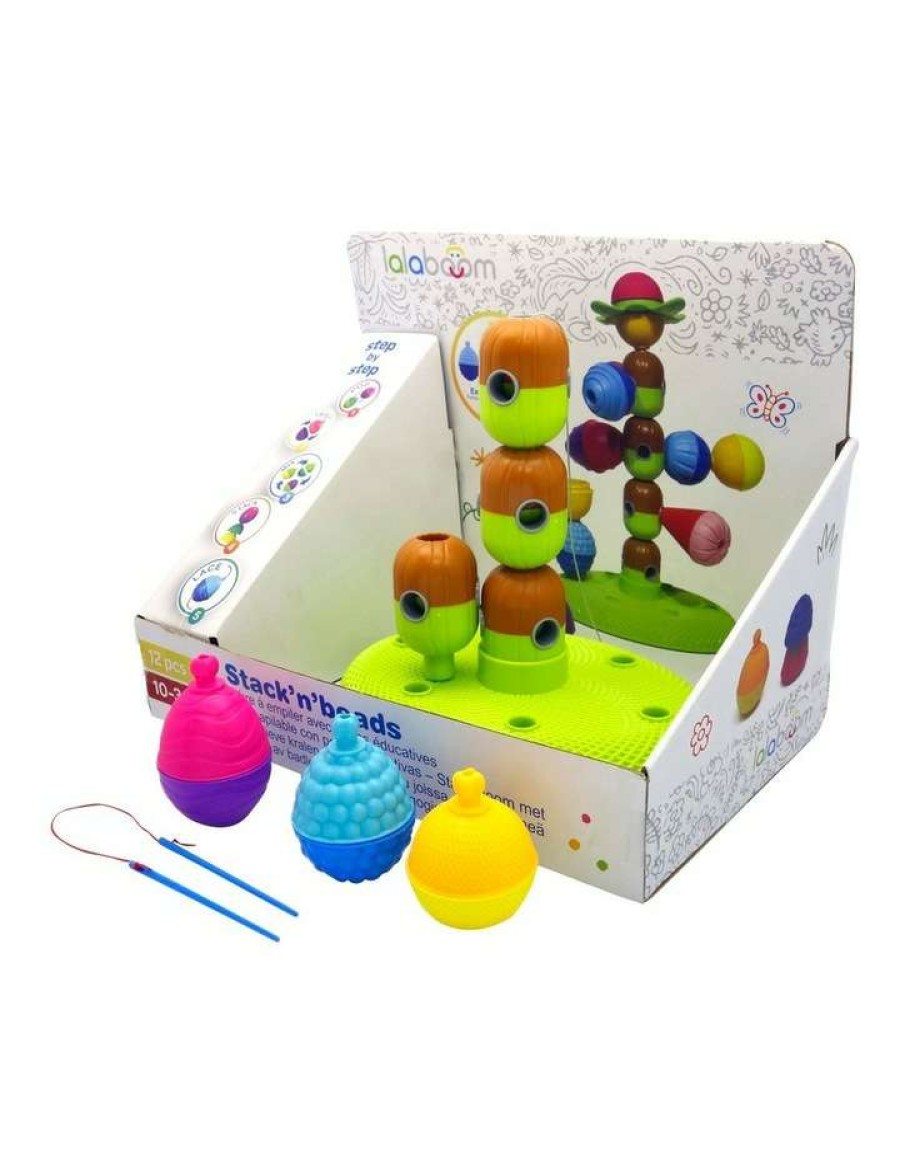 Nursery Toys * | Lalaboom Stack 'N Beads & 6-Piece Beads Set Assorted