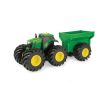 Nursery Toys * | John Deere Monster Treads Tyres Tractor/Wagon Light/Sound Kids Farm Toy 20Cm 3Years