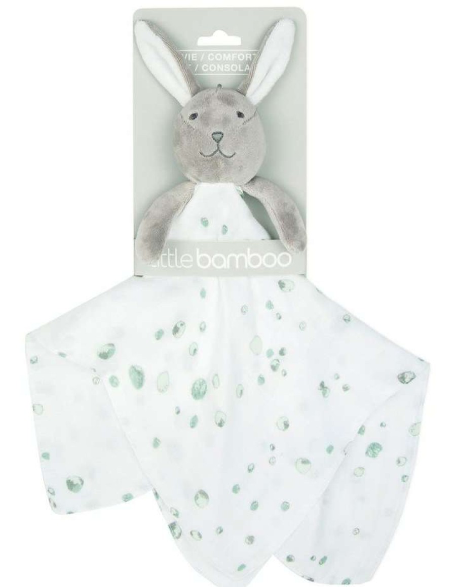 Nursery Gifts * | Little Bamboo Blair The Bunny Lovie/Comforter In Grey