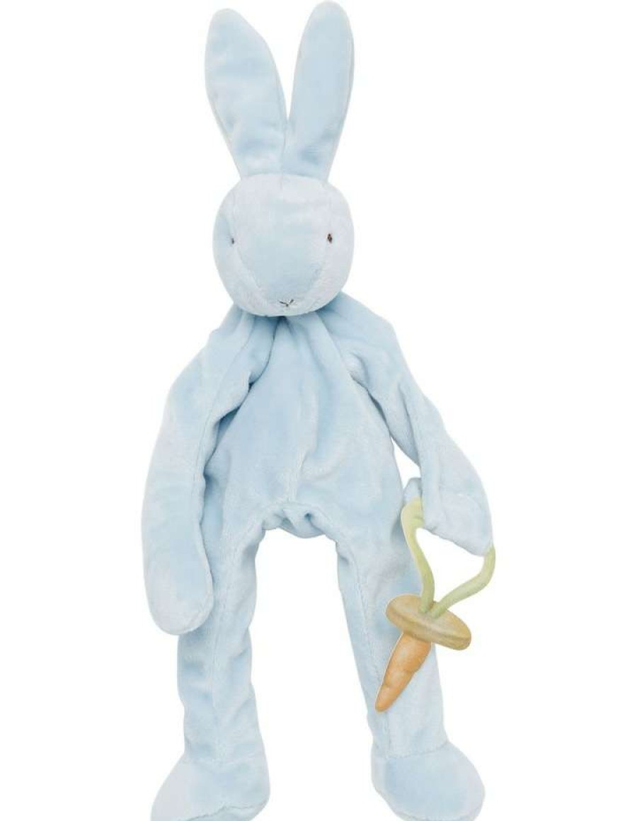 Nursery Gifts * | Bunnies By The Bay Silly Buddy Plain Blue Pacifier Holder Toy Pale Blue