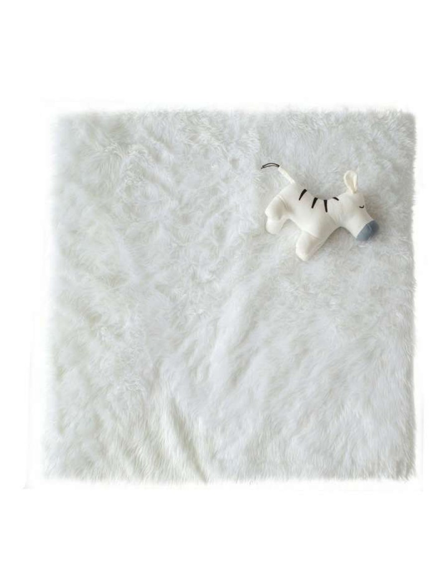 Baby Bouncers & Play Mats * | Cattywampus Fluffy Cotton Play Mat Grey & White