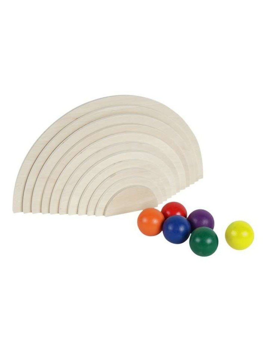 Play & Activity * | Jenjo Semi Circles And Balls Rainbow Circles