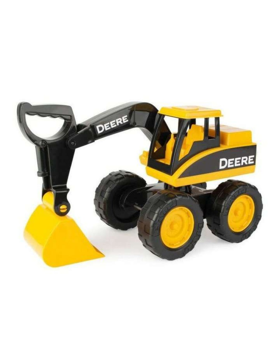 Nursery Toys * | John Deere Kids Scoop Die-Cast Excavator Construction Truck Toys 38Cm Yellow 3Years