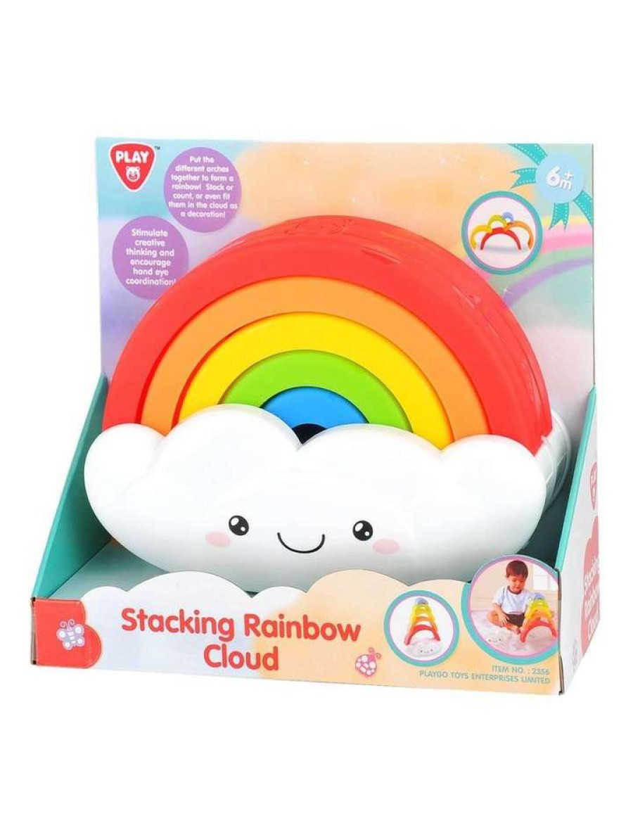 Interactive Learning * | Playgo Stacking Rainbow Cloud