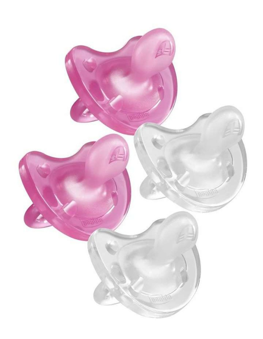 Soft Toys & Rattles * | Chicco Physio Soft Soother 0-6M 2 X 2Pk Girl No Colour