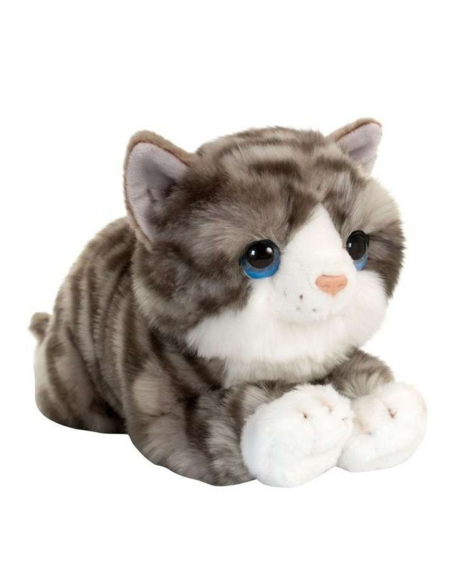 Soft & Plush Toys * | Korimco Cuddle Kitten 32Cm Plush Toy Grey