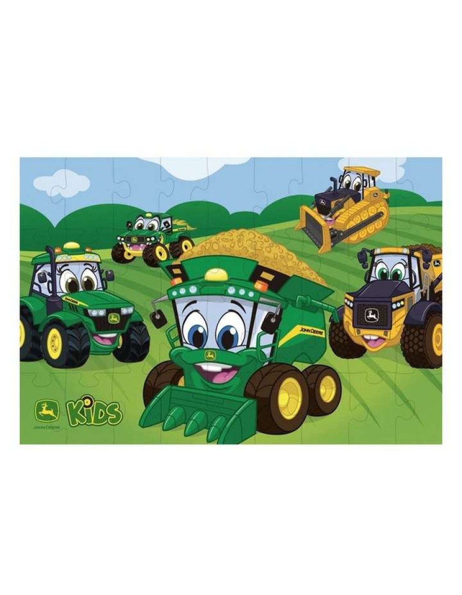 Nursery Toys * | John Deere Kids Giant 91X61Cm Fun Tractor/Farm Jigsaw Floor Puzzle 36Pc