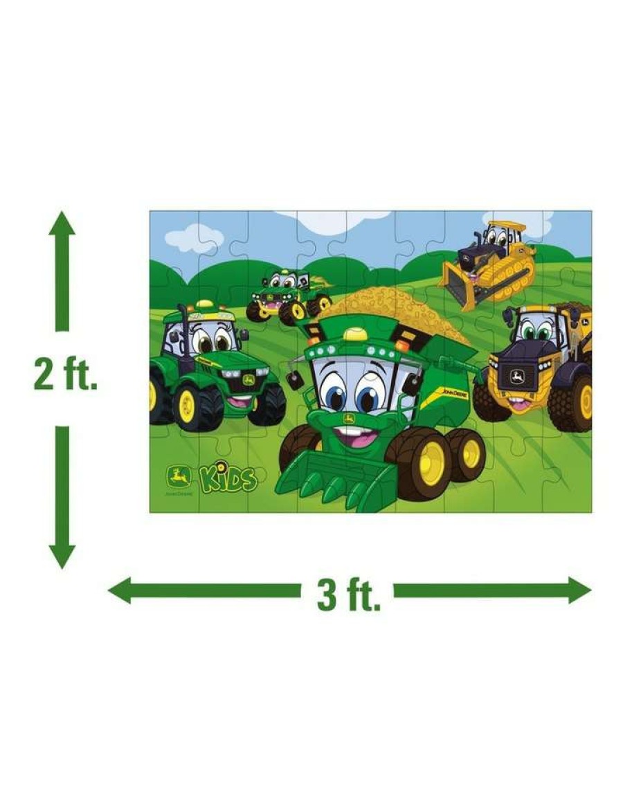 Nursery Toys * | John Deere Kids Giant 91X61Cm Fun Tractor/Farm Jigsaw Floor Puzzle 36Pc