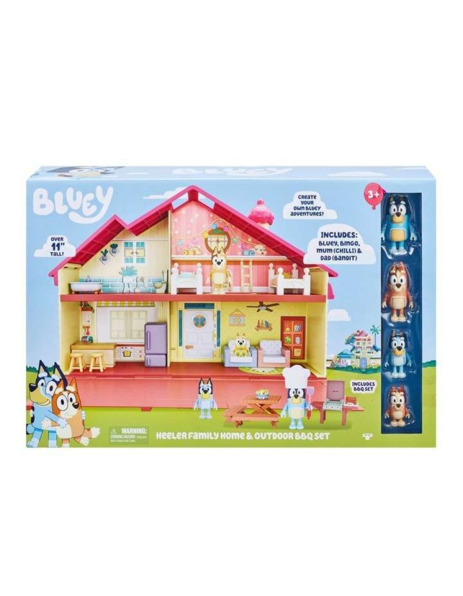 Play & Activity * | Bluey Heeler Family Home And Outdoor Bbq Set