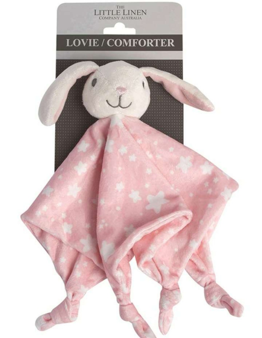 Soft & Plush Toys * | The Little Linen Company Lovie/Comforter Ballerina Bunny Pink