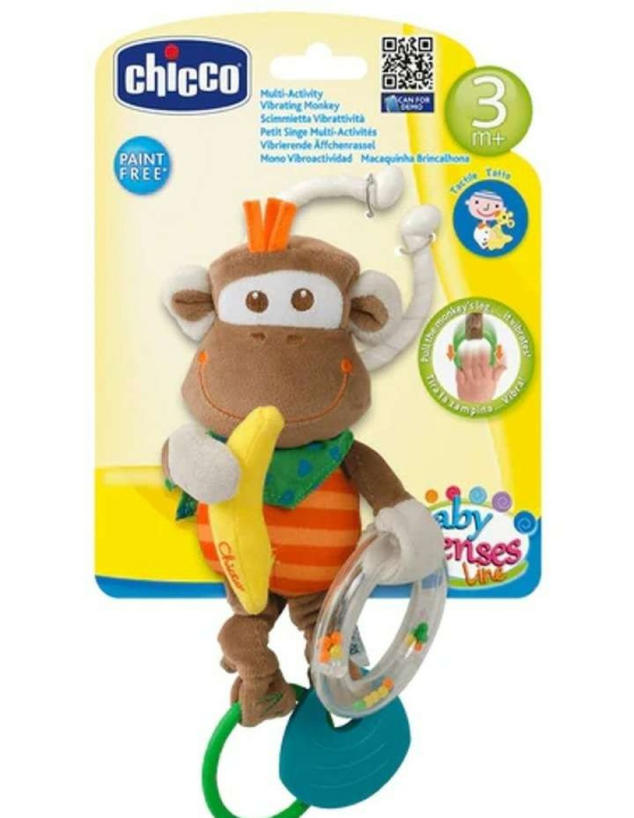 Soft Toys & Rattles * | Chicco Multi Activity Vibrating Monkey Tactile Rattle No Colour