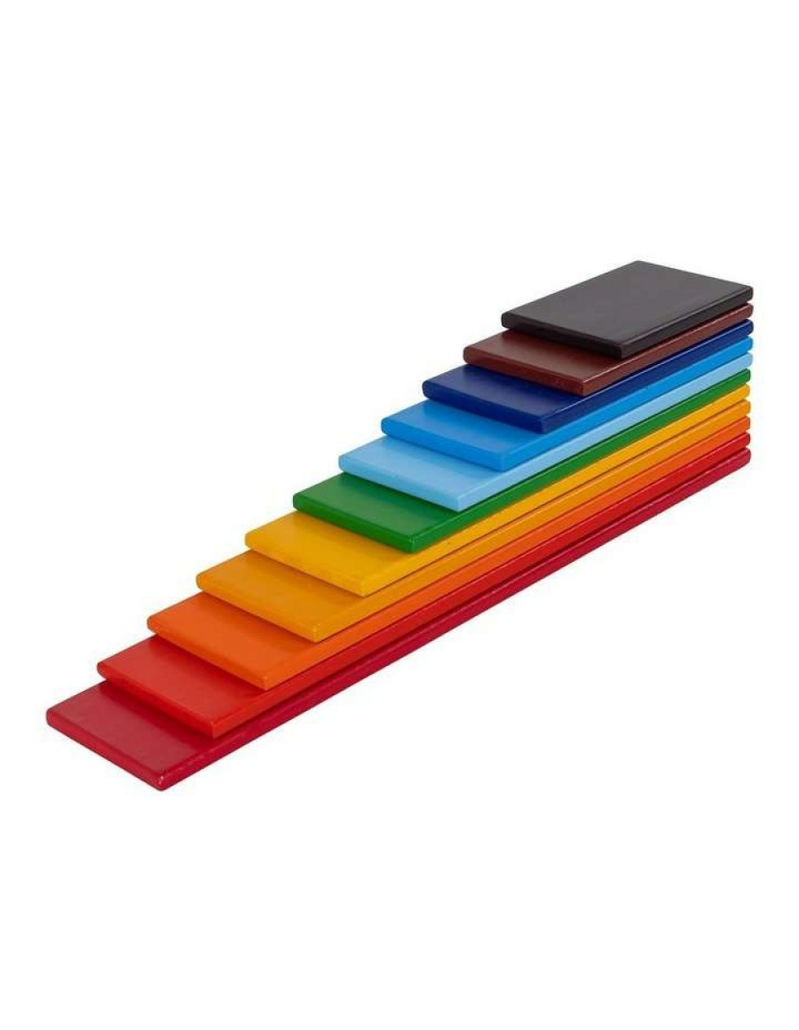 Interactive Learning * | Jenjo Wooden Planks Rainbow