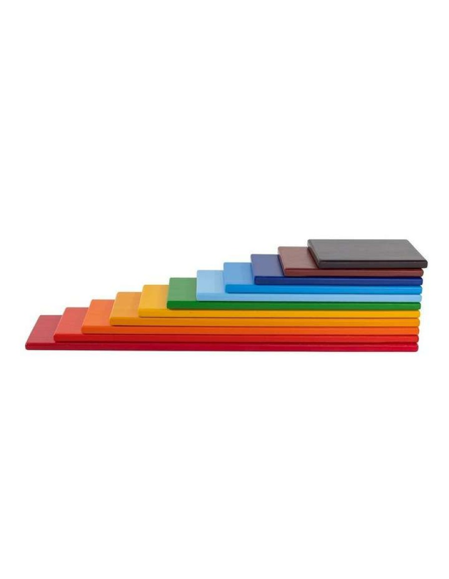 Interactive Learning * | Jenjo Wooden Planks Rainbow