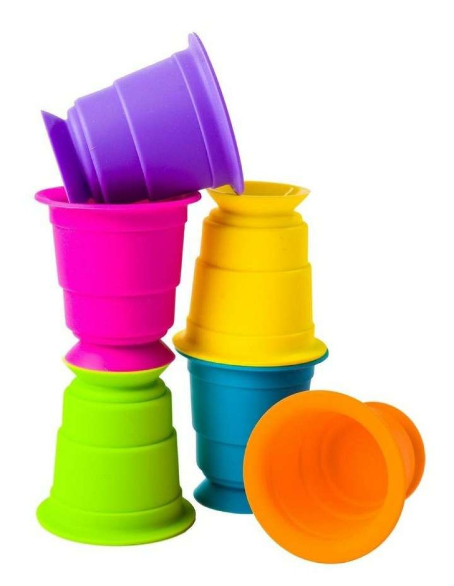 Nursery Toys * | Fat Brain Toy Co. Suction Kupz For 12M-5Y Kids/Toddler Silicone Stacking Cups Toy