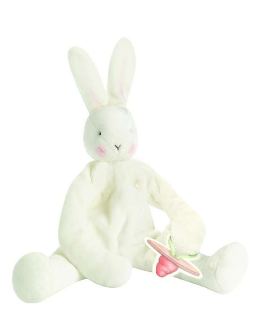 Nursery Gifts * | Bunnies By The Bay Silly Buddy White Pacifier Holder Toy Green