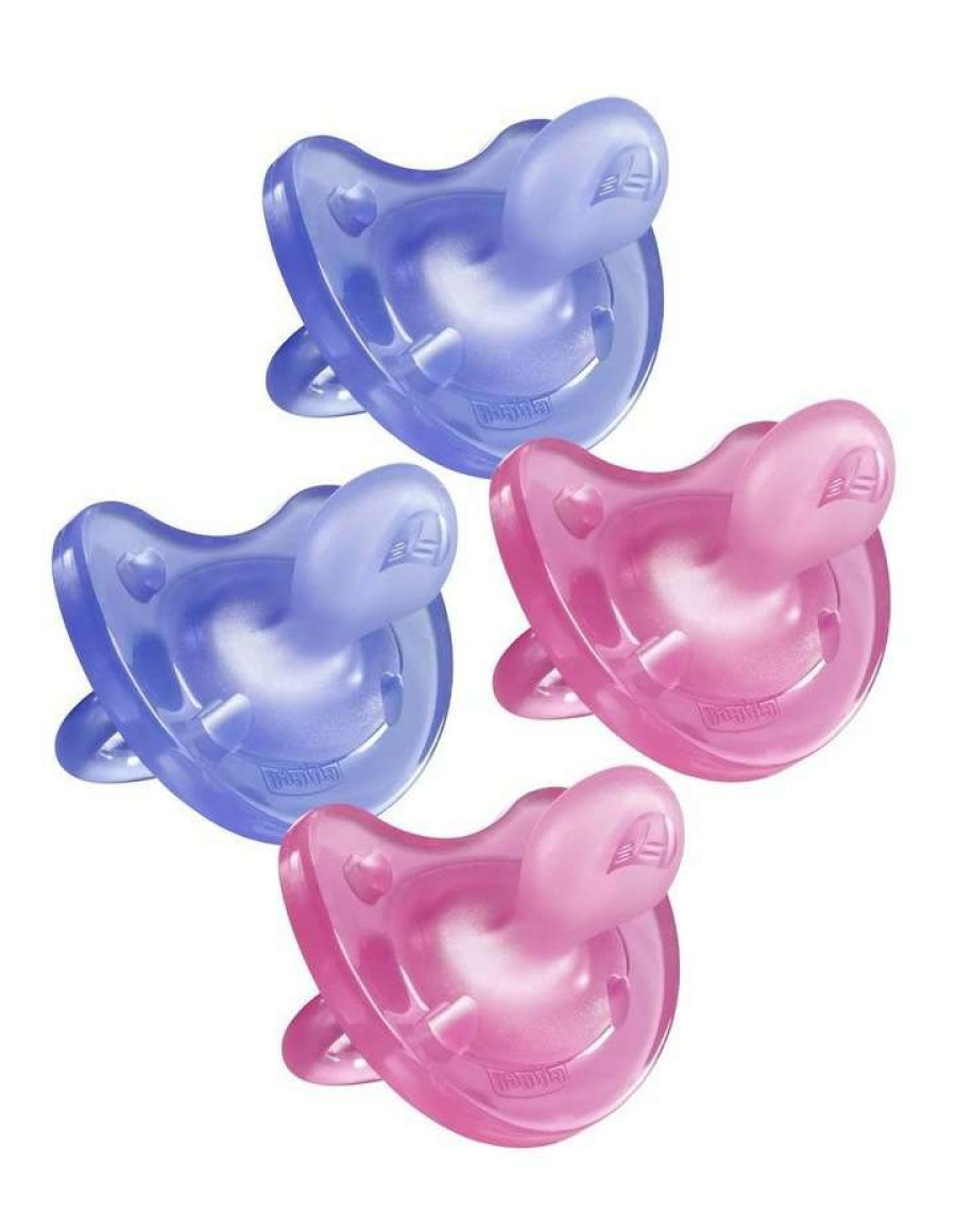 Soft Toys & Rattles * | Chicco Physio Soft Soother 6-16M 2 X 2Pk Girl No Colour