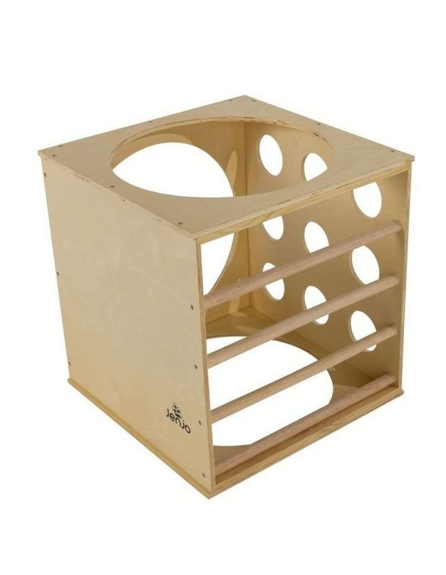 Play & Activity * | Jenjo Hardwood Climbing Cube For Kids 60Cm Diameter Assorted