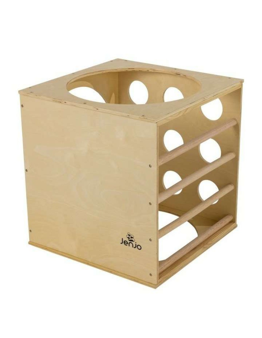 Play & Activity * | Jenjo Hardwood Climbing Cube For Kids 60Cm Diameter Assorted