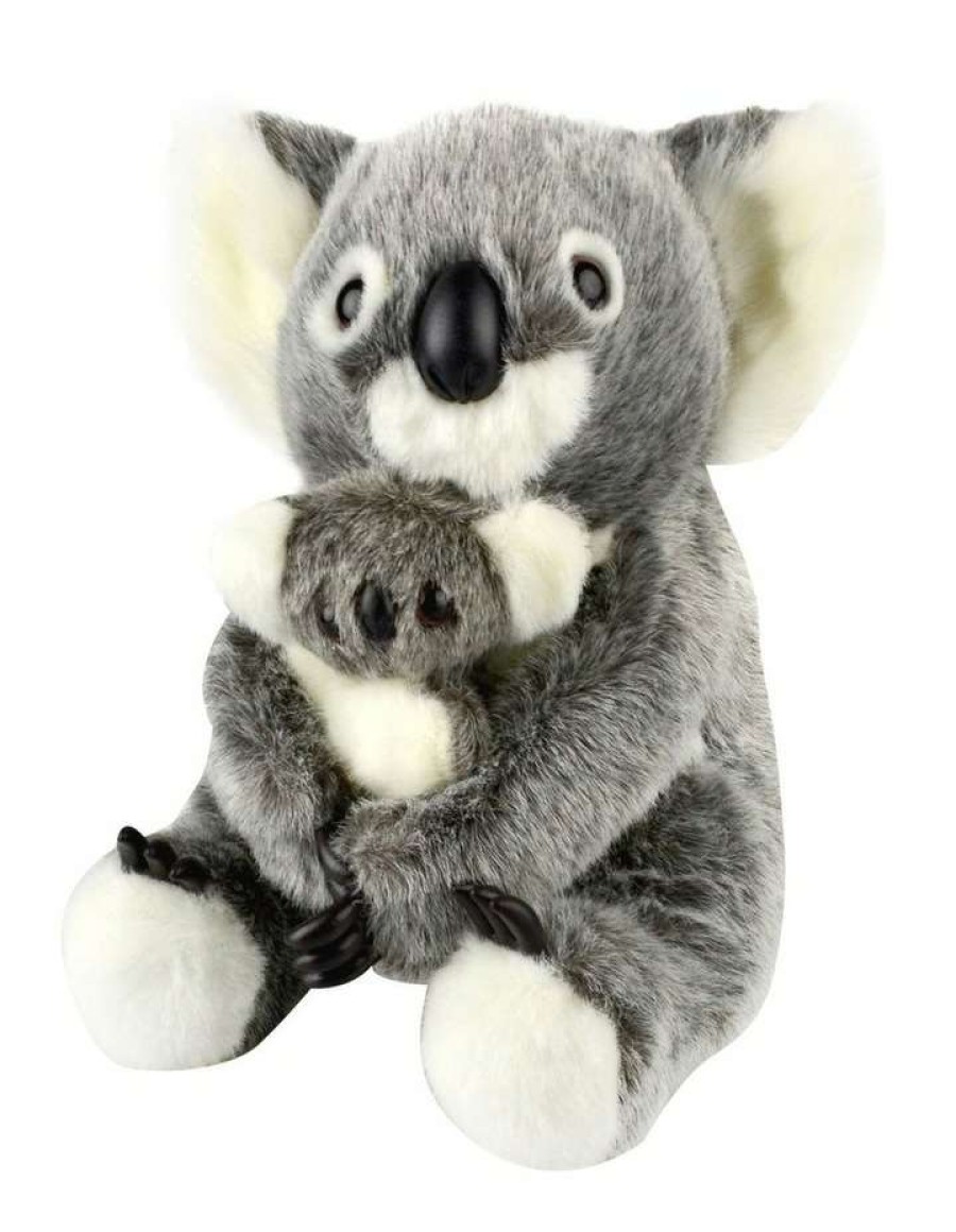 Soft & Plush Toys * | Korimco Koala With Baby Grey