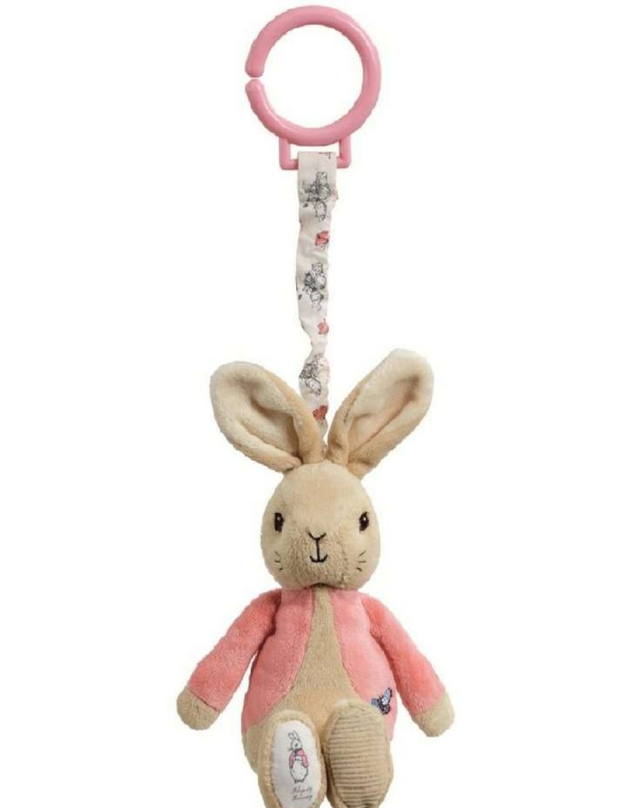 Nursery Gifts * | Beatrix Potter Jiggle Attachable Retractable Baby Soft Toy Pink