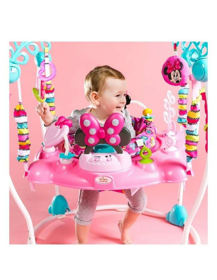 Play & Activity * | Bright Starts Bright Stars Disney Minnie Mouse Jumper Withsounds/Lights/Toys/Tray For Baby