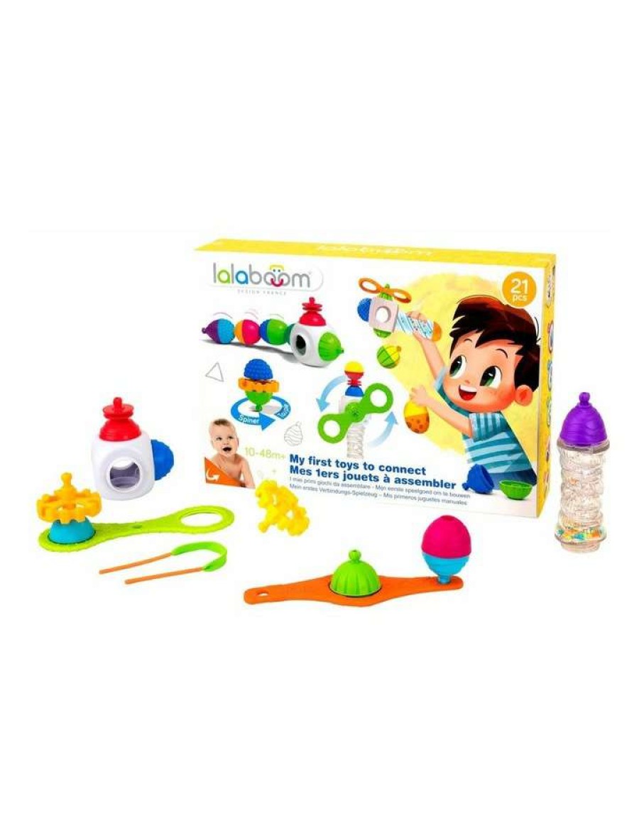 Nursery Toys * | Lalaboom My First Builder Beads 21-Piece Set Assorted