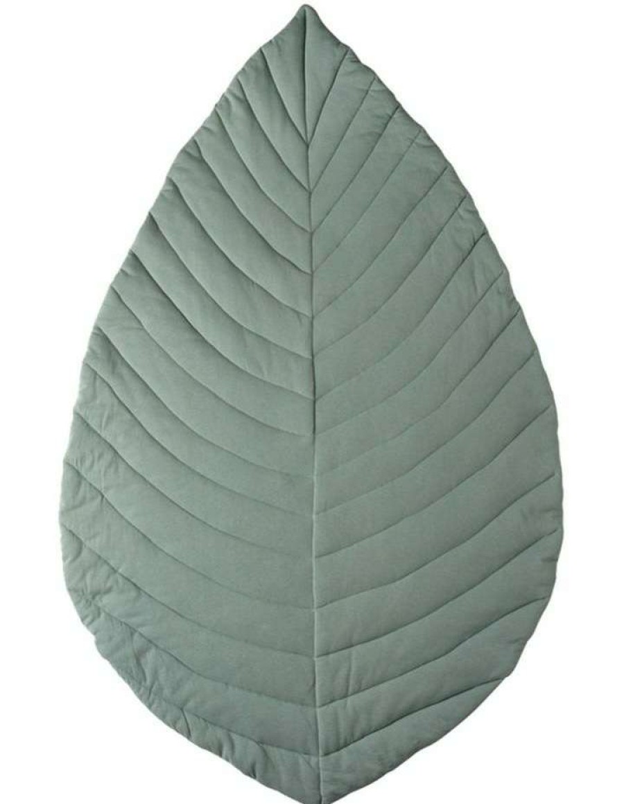 Baby Bouncers & Play Mats * | Cattywampus Leaf Cotton Play Mat Jade