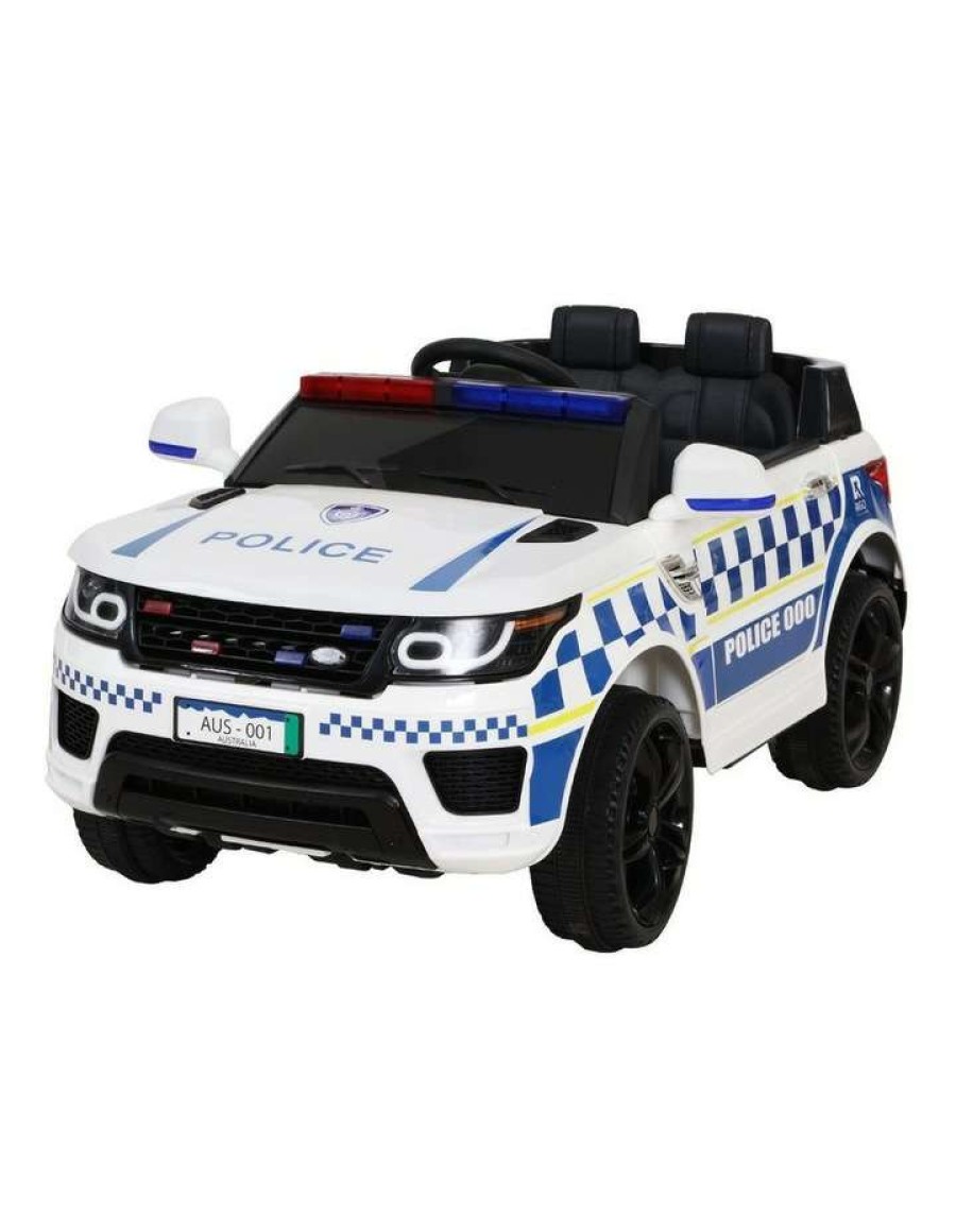 Vehicles * | Rigo Kids Ride On Patrol Police Car White