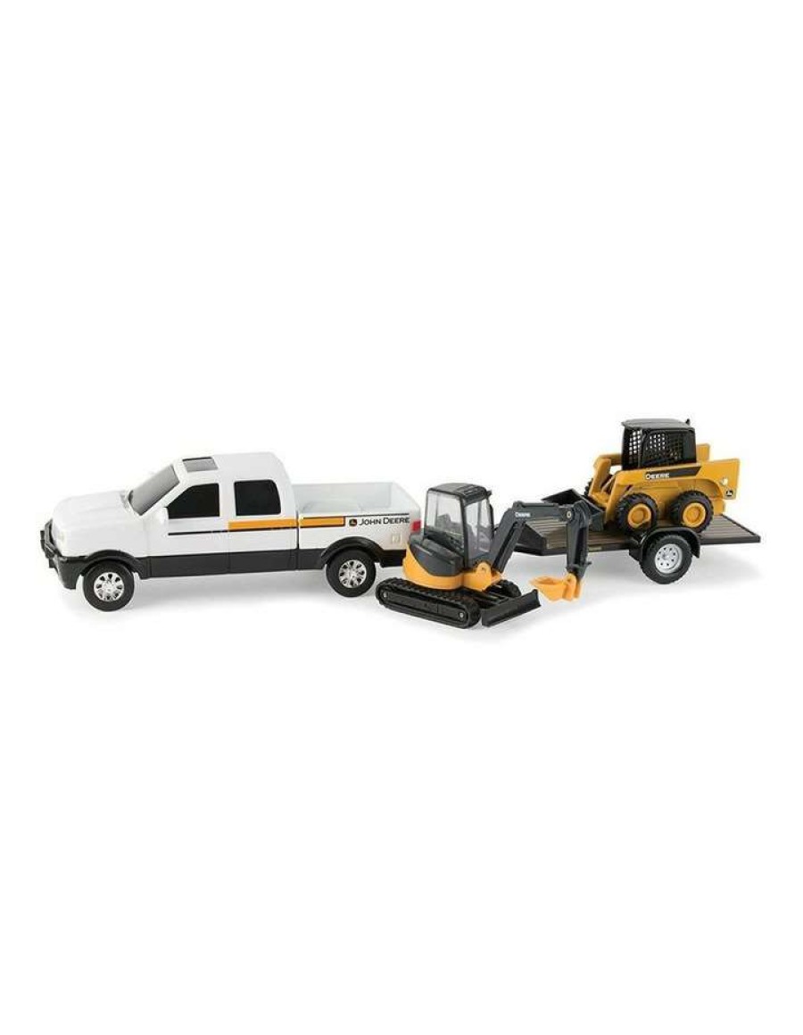 Nursery Toys * | John Deere Construction Vehicle Set Trailer/Pickup/Mini Trucks Toys Kids 20Cm