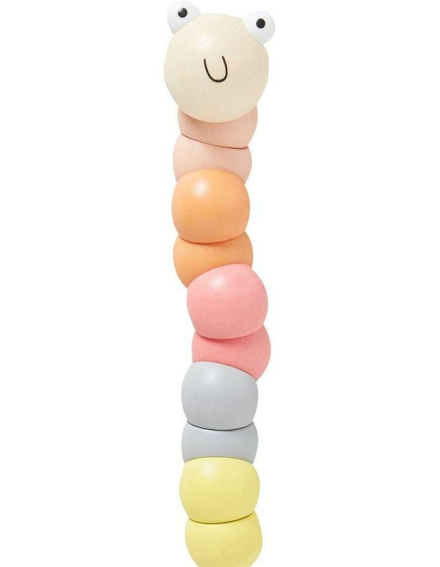 Soft Toys & Rattles * | Seed Heritage Pastel Multi Coloured Worm No Colour