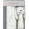 Soft Toys & Rattles * | The Little Linen Company Bunny Muslin Wrap & Crinkle Toy Ivory