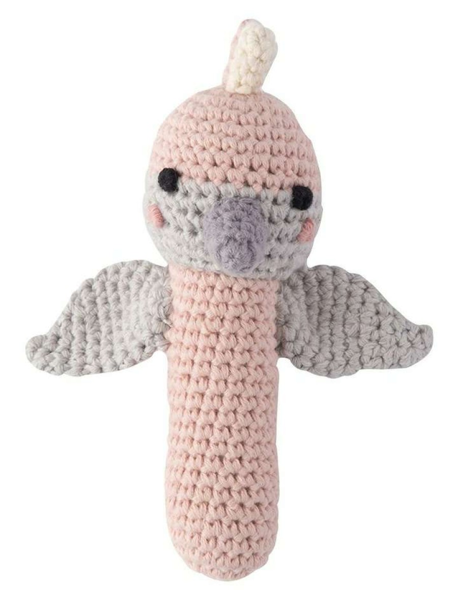 Soft & Plush Toys * | Weegoamigo Crochet Rattle Gabby Galah Assorted