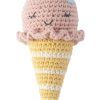 Soft & Plush Toys * | Weegoamigo Crochet Rattle Isla Ice Cream Assorted