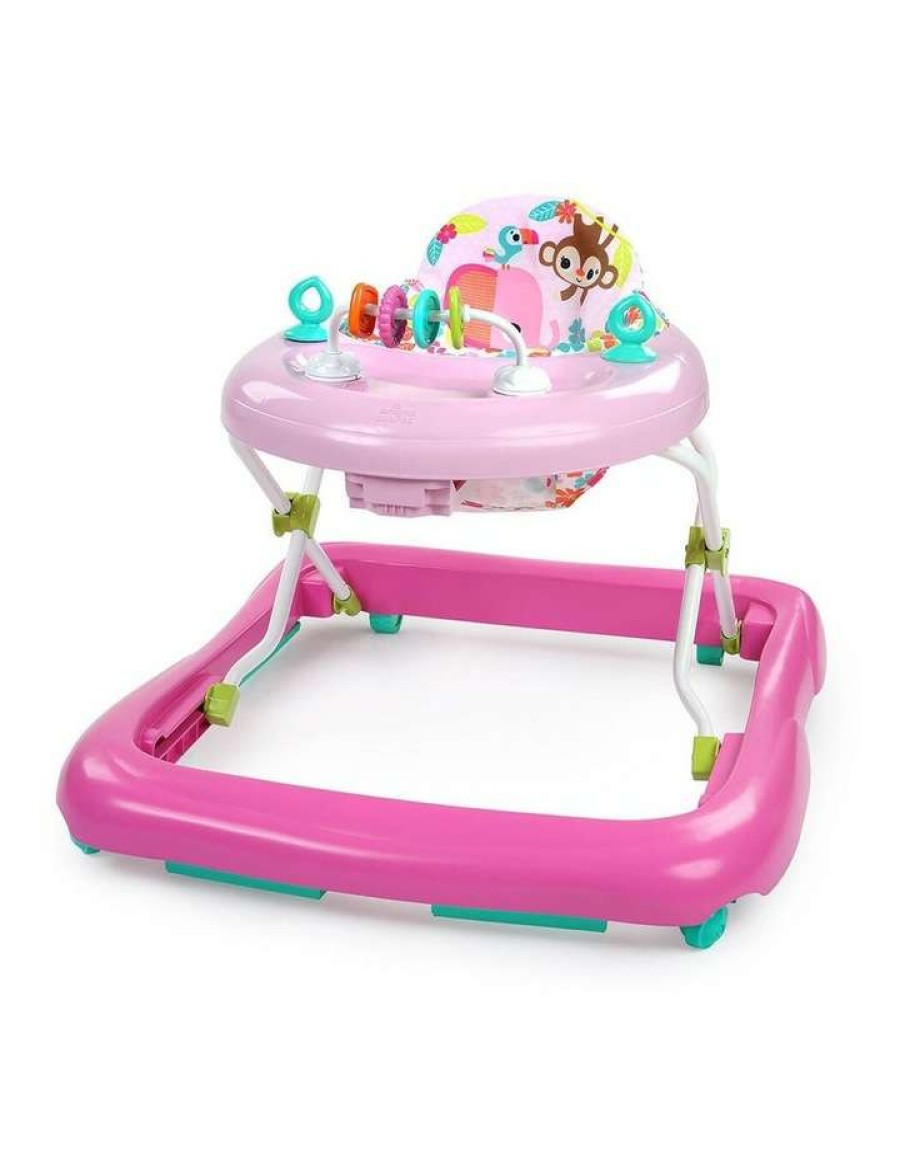 Play & Activity * | Bright Starts 70Cm Pink Floral Friends Walker Play Sound/Light Forbaby/Toddler