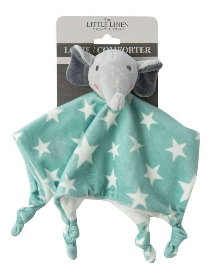 Nursery Gifts * | The Little Linen Company Elephant Star Lovie/Comforter In Green