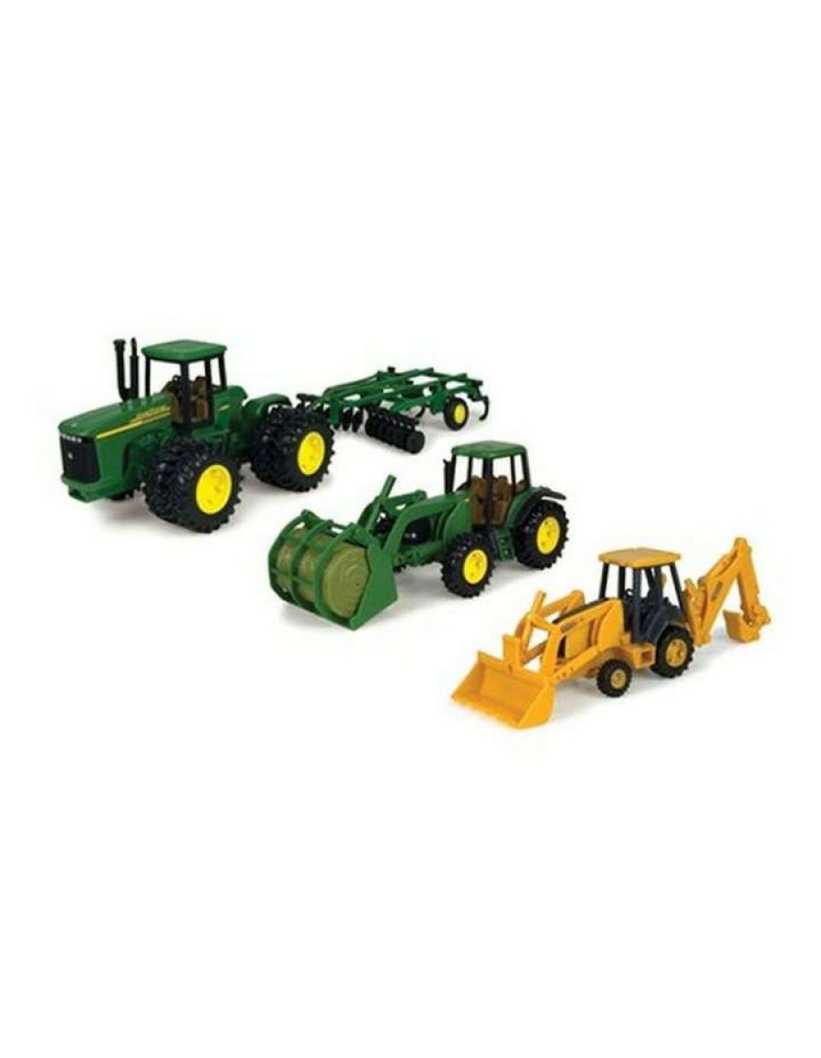 Nursery Toys * | John Deere Deluxe Value Set Loader/Tractor/Backhoe/Farm/Toys/Kids Play/Fun 20Cm