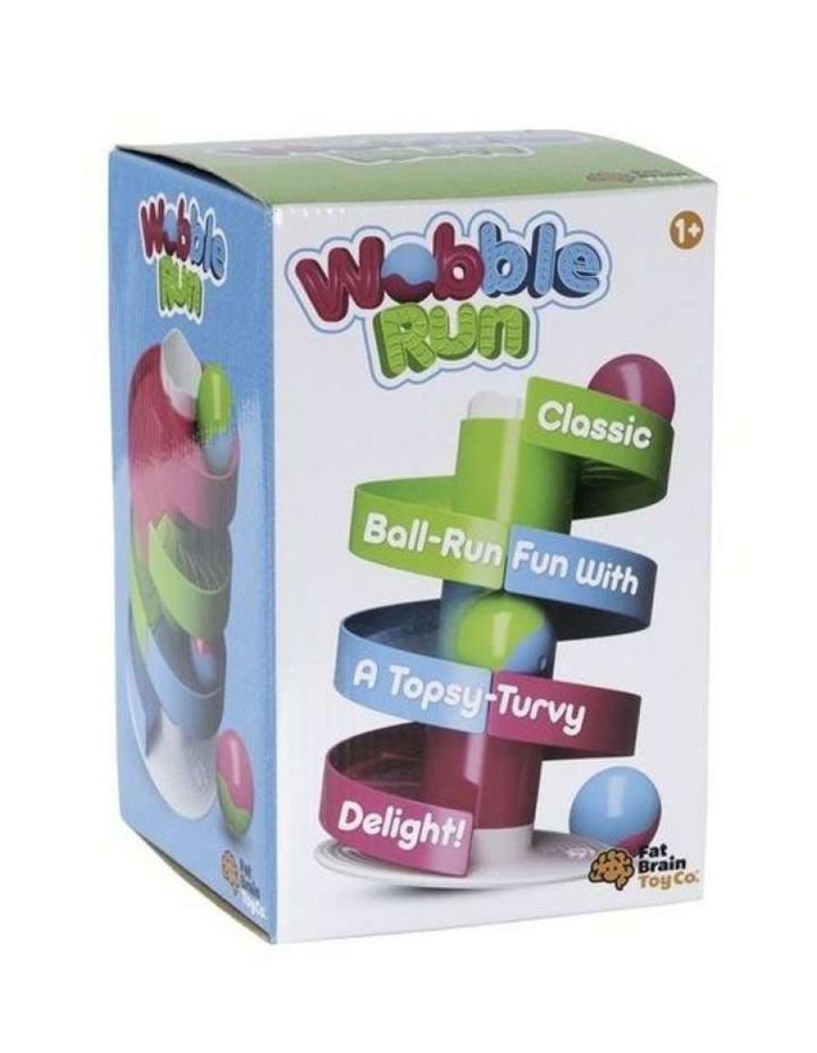 Nursery Toys * | Fat Brain Toy Co. Wobble Run For 1-4Y Kids/Children W/ Tracks & Balls Roll Toys