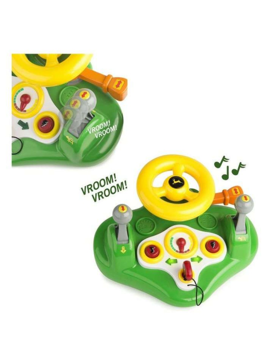 Nursery Toys * | John Deere Busy Car Driver Driving Steering Wheel Lights On Sounds Toy Kids/Ride