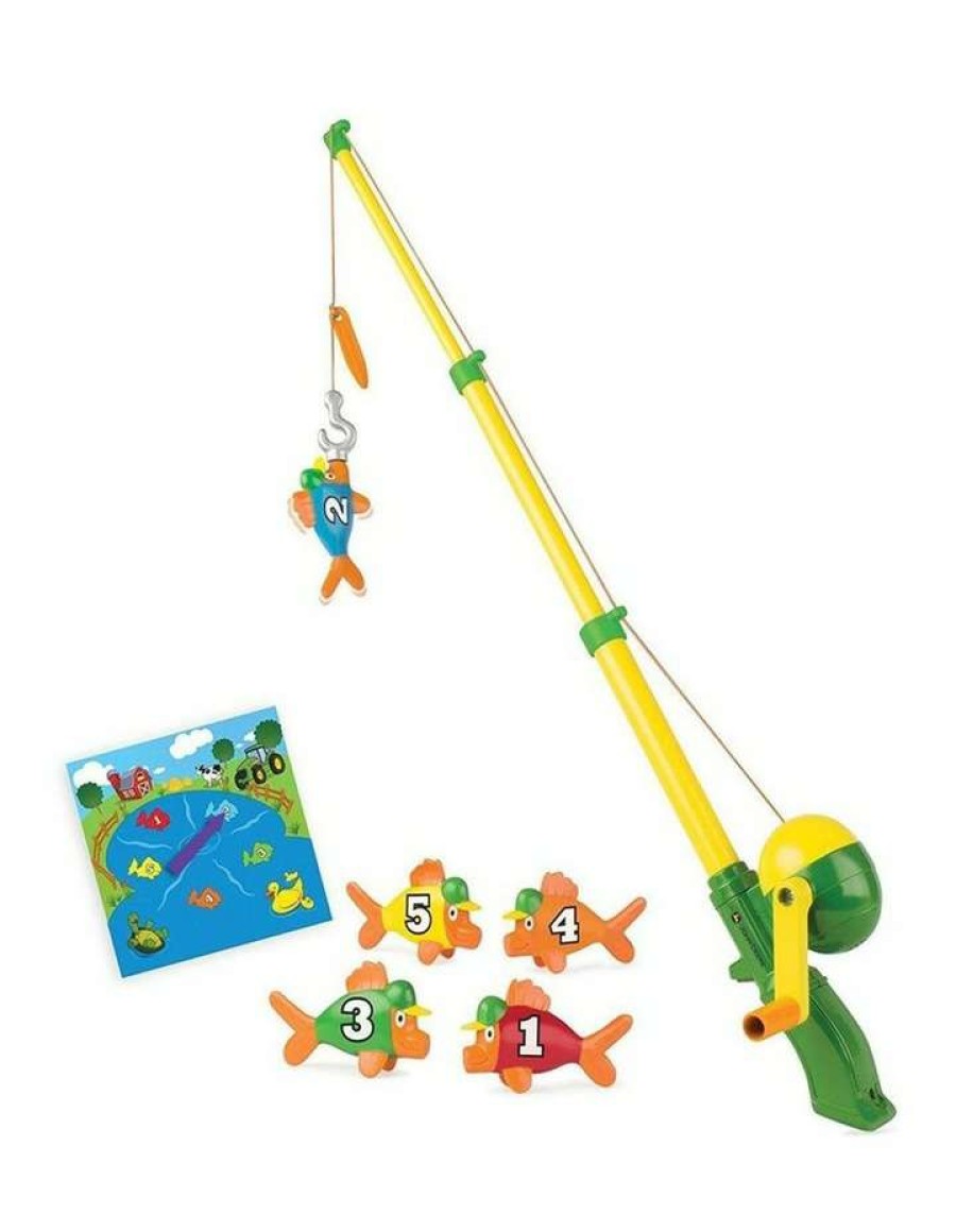 Nursery Toys * | John Deere Farm Pond Fish Adventure Kids Fishing Rod Play Toy Magnetic/Sounds