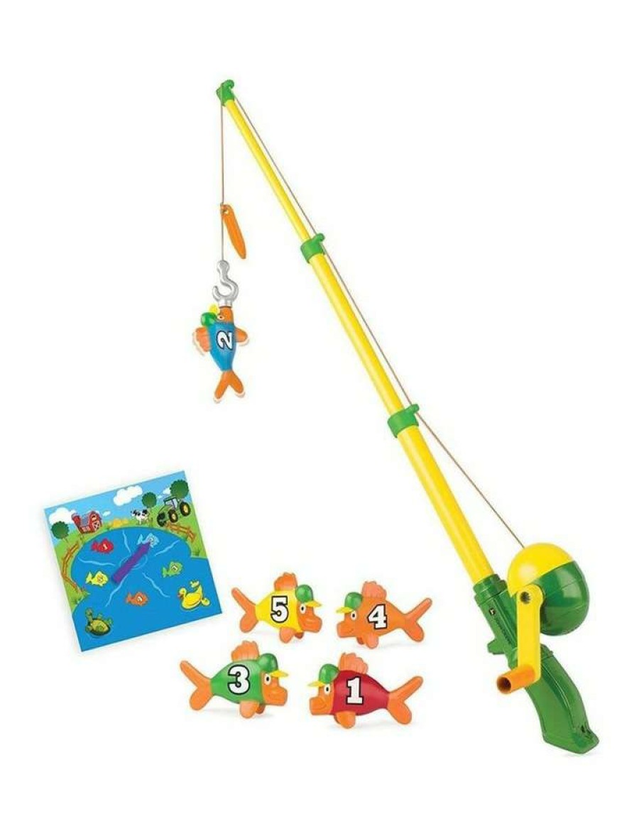 Nursery Toys * | John Deere Farm Pond Fish Adventure Kids Fishing Rod Play Toy Magnetic/Sounds