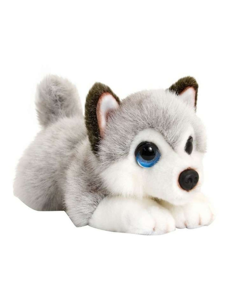 Soft & Plush Toys * | Korimco Cuddle Pup Husky 32Cm Plush Toy Grey