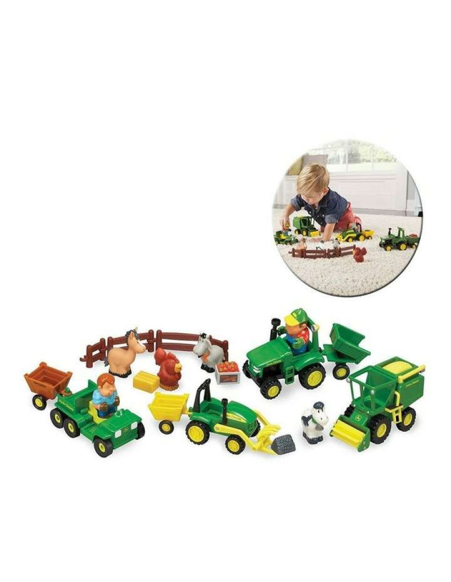 Nursery Toys * | John Deere Fun On The Farm Play Set/Trucks/Trail/Toy/Kids/Children Game 24Piece