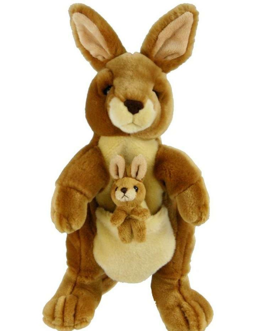 Soft & Plush Toys * | Korimco Kangaroo Body Puppet Brown