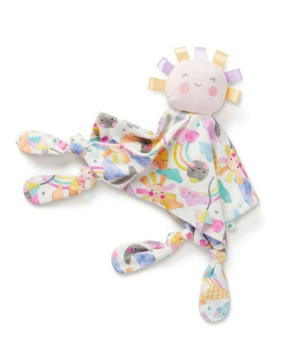 Nursery Toys * | Little Green & Co Sunshine Jersey Comforter Friend Multi Pink