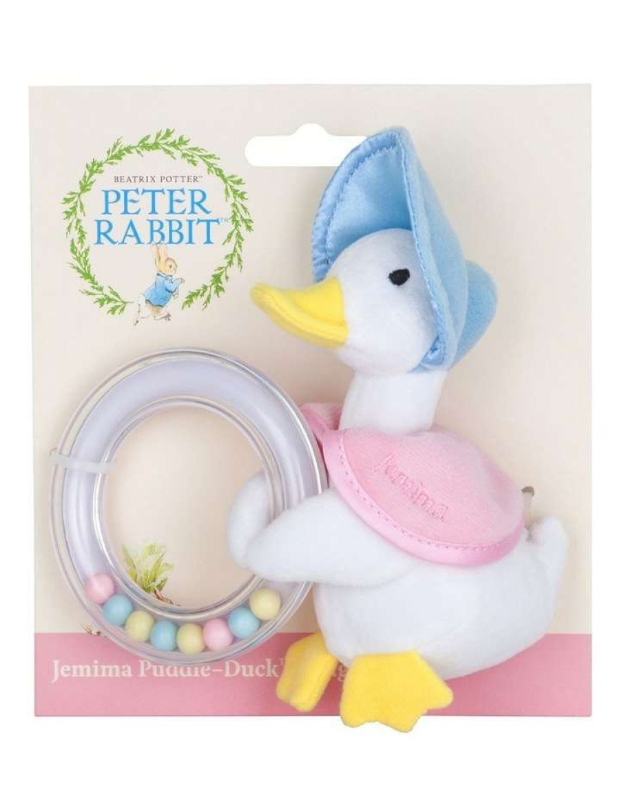 Nursery Gifts * | Beatrix Potter Jemima Puddle-Duck Ring Rattle Jemima Puddle Duck