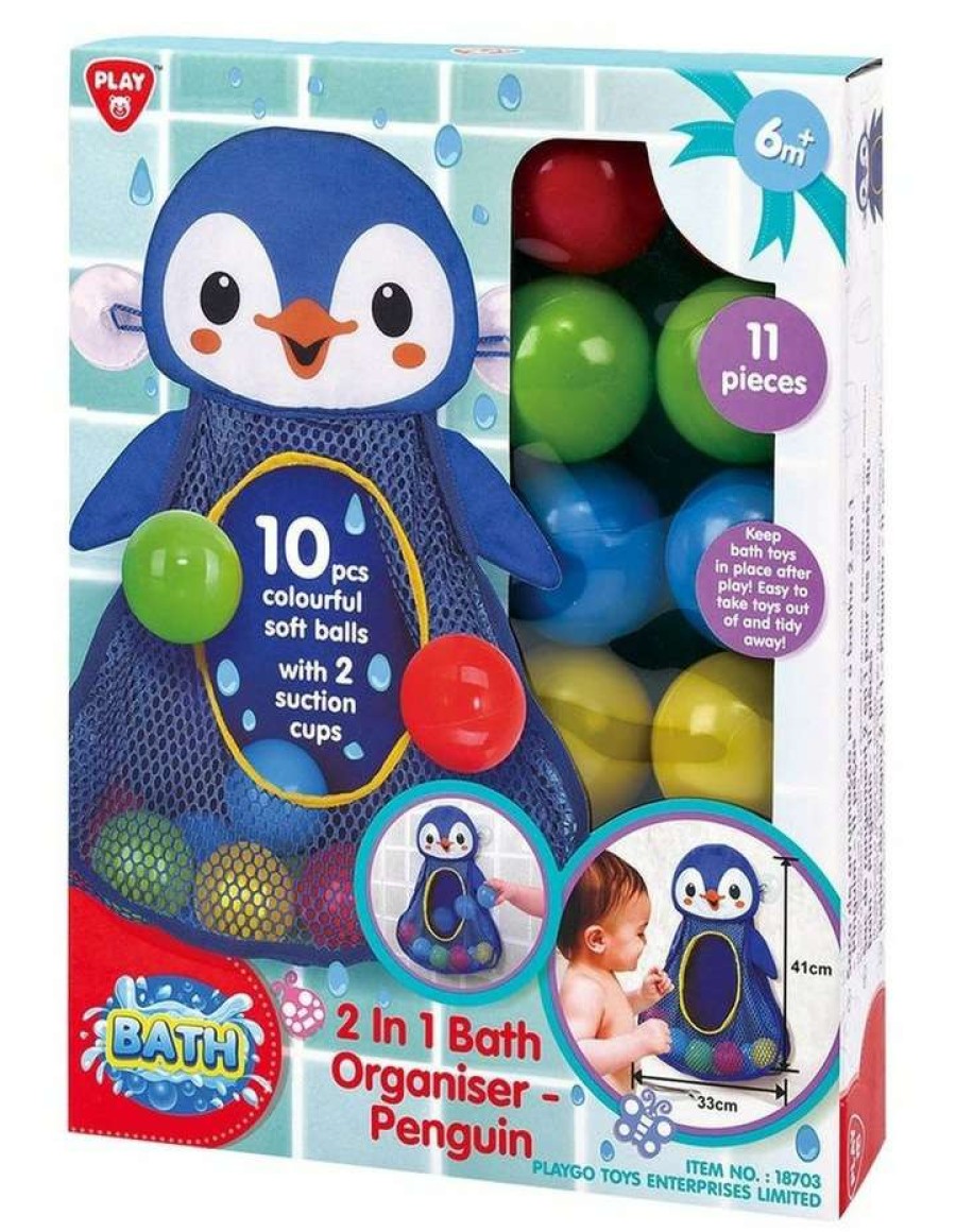 Play & Activity * | Playgo Penguin 2 In 1 Bath Organizer Assorted