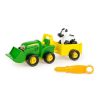 Nursery Toys * | John Deere Build A Buddy Scoop Tractor Kids Vehicle Toy W/ Wagon 3Years Green