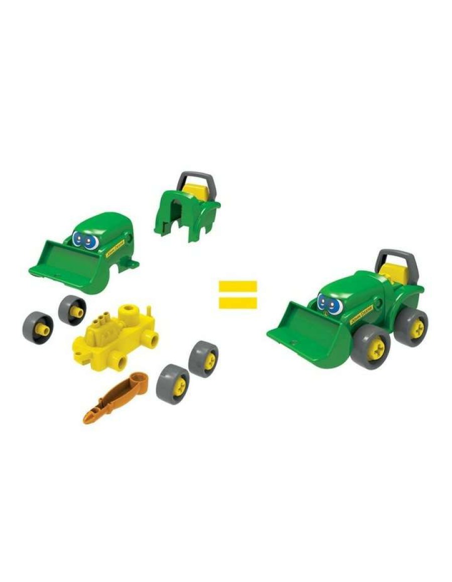 Nursery Toys * | John Deere Build A Buddy Scoop Tractor Kids Vehicle Toy W/ Wagon 3Years Green