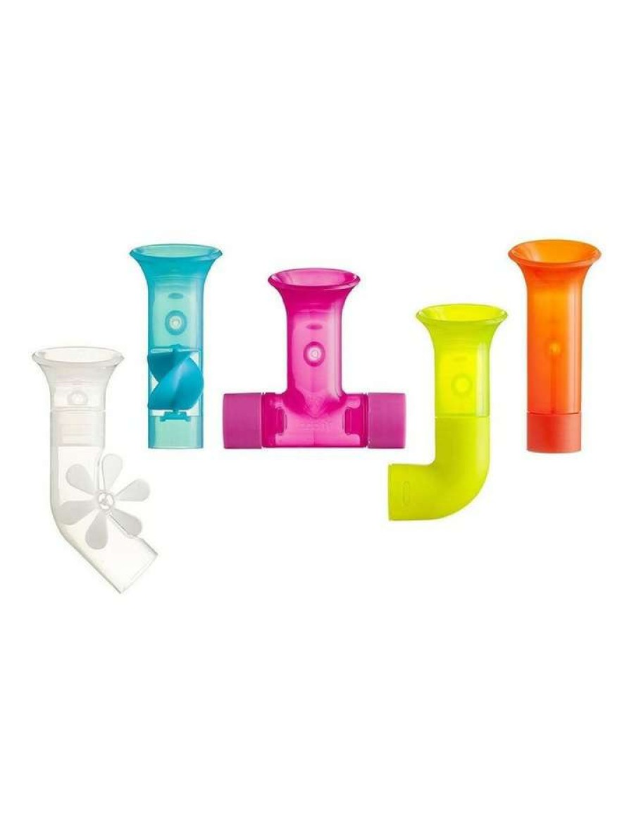 Interactive Learning * | Boon 5Pc Pipes Building Bath Toy Suction Set Tub/Shower Play/Fun Kids/Toddler